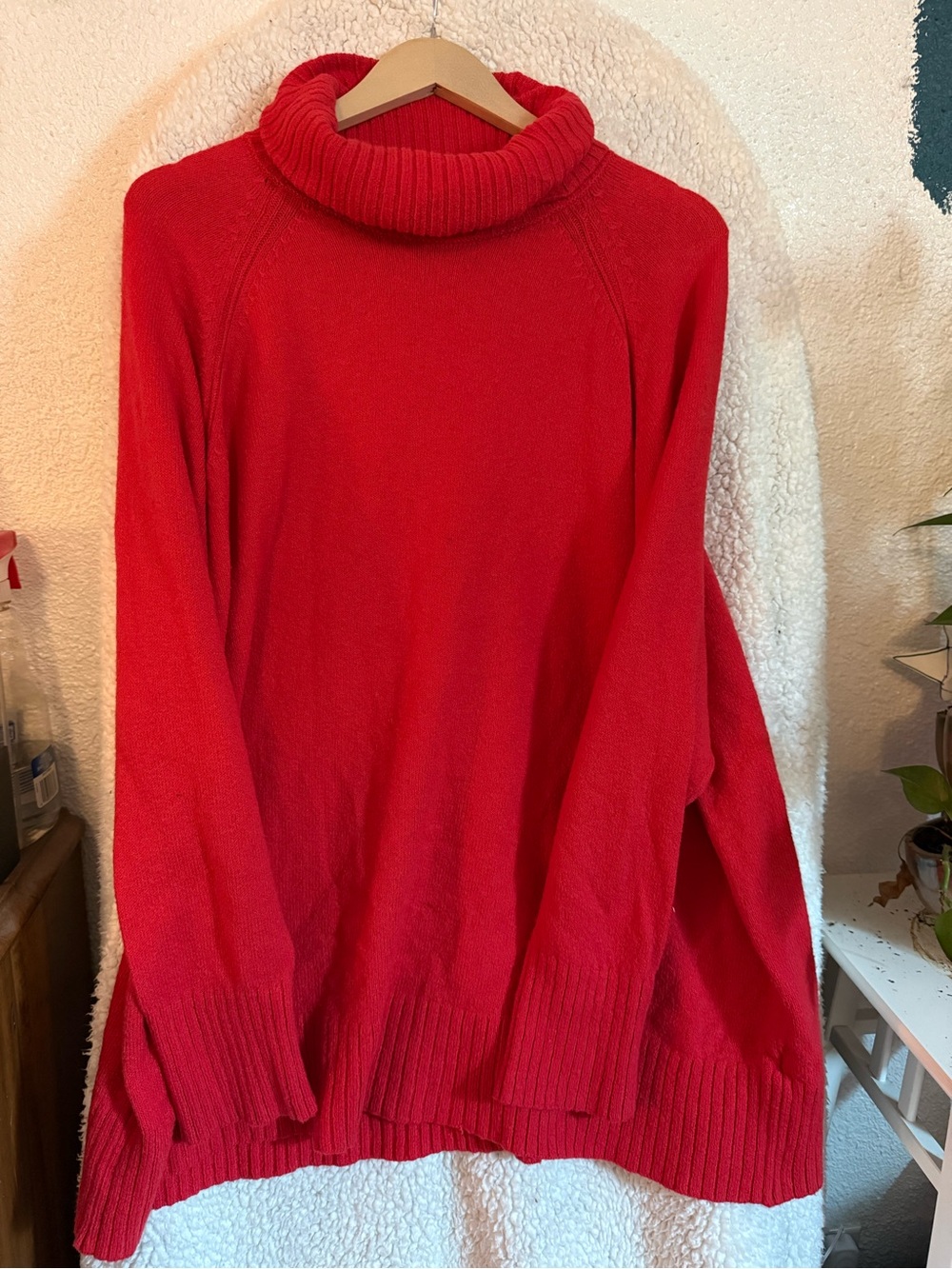 Old Navy Red Cowl Neck So Soft Tunic Sweater XXL